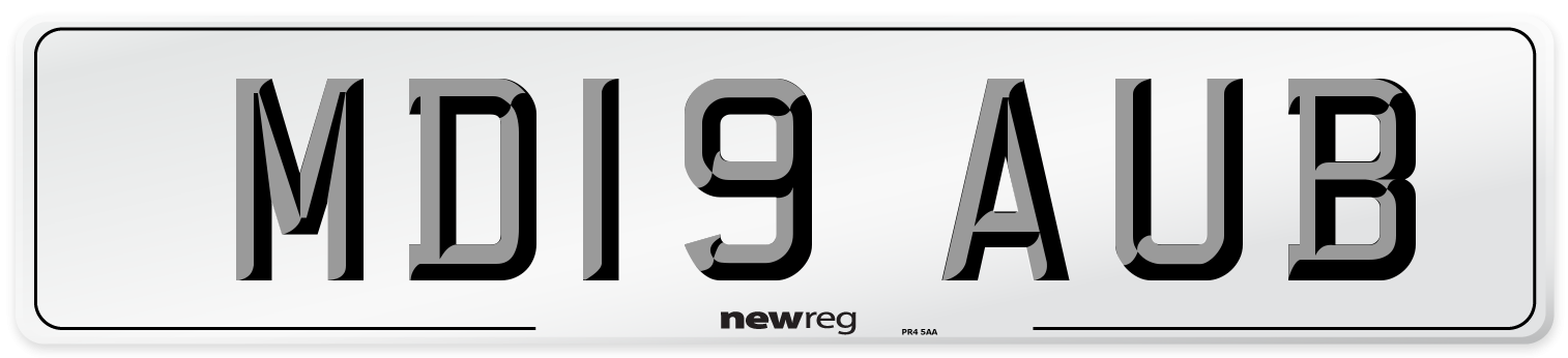 MD19 AUB Number Plate from New Reg